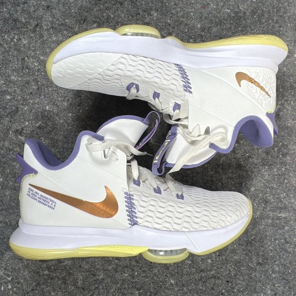 Nike LeBron Witness V5 Summit White Bronze Purple Sz 12.5 CQ9380-102 Basketball - Picture 1 of 16